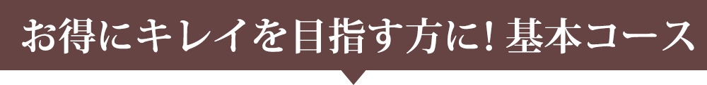 お得にきれいを目指す方に!基本コース
