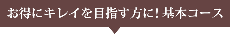 お得にきれいを目指す方に!基本コース
